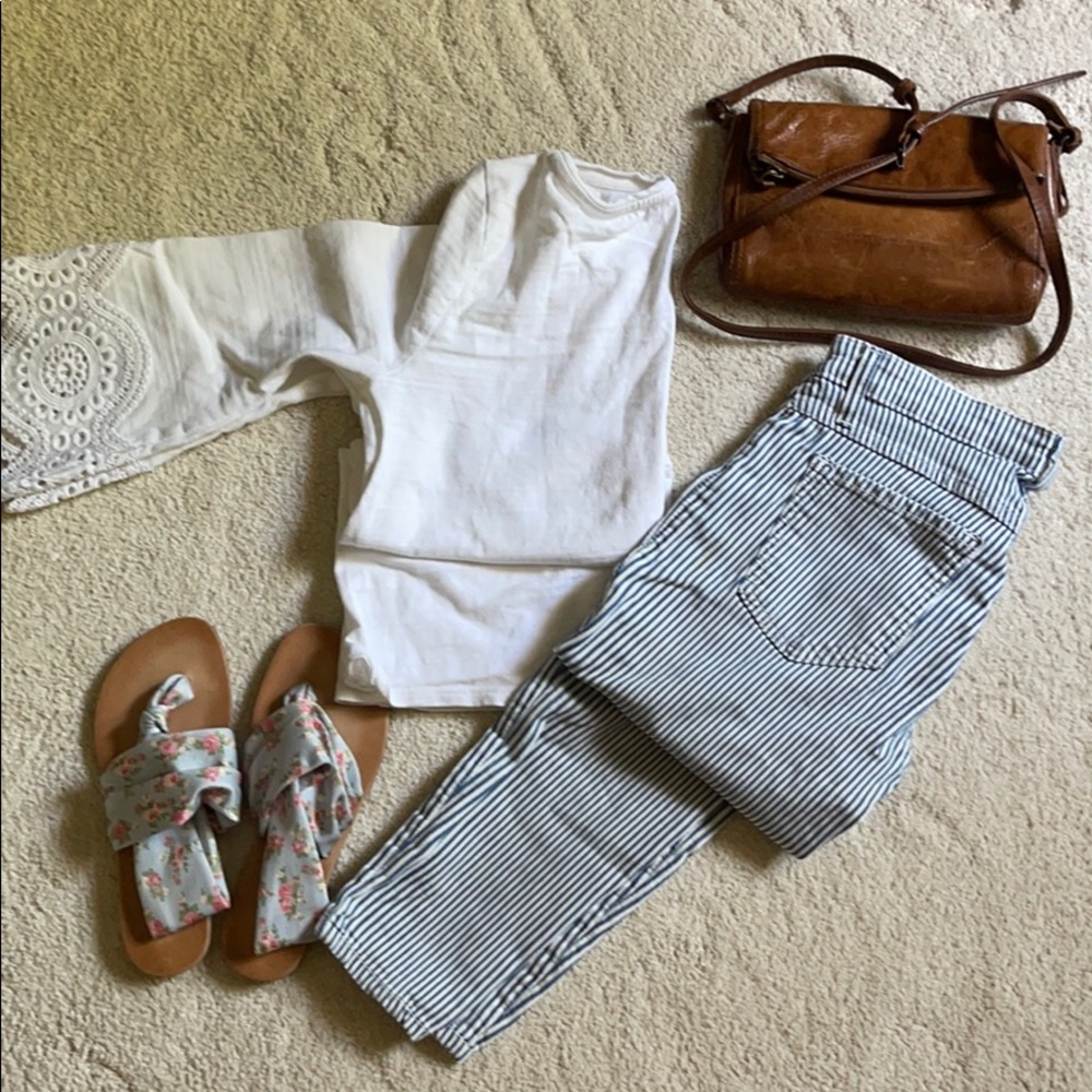 Second denim striped skinny jeans, size 27